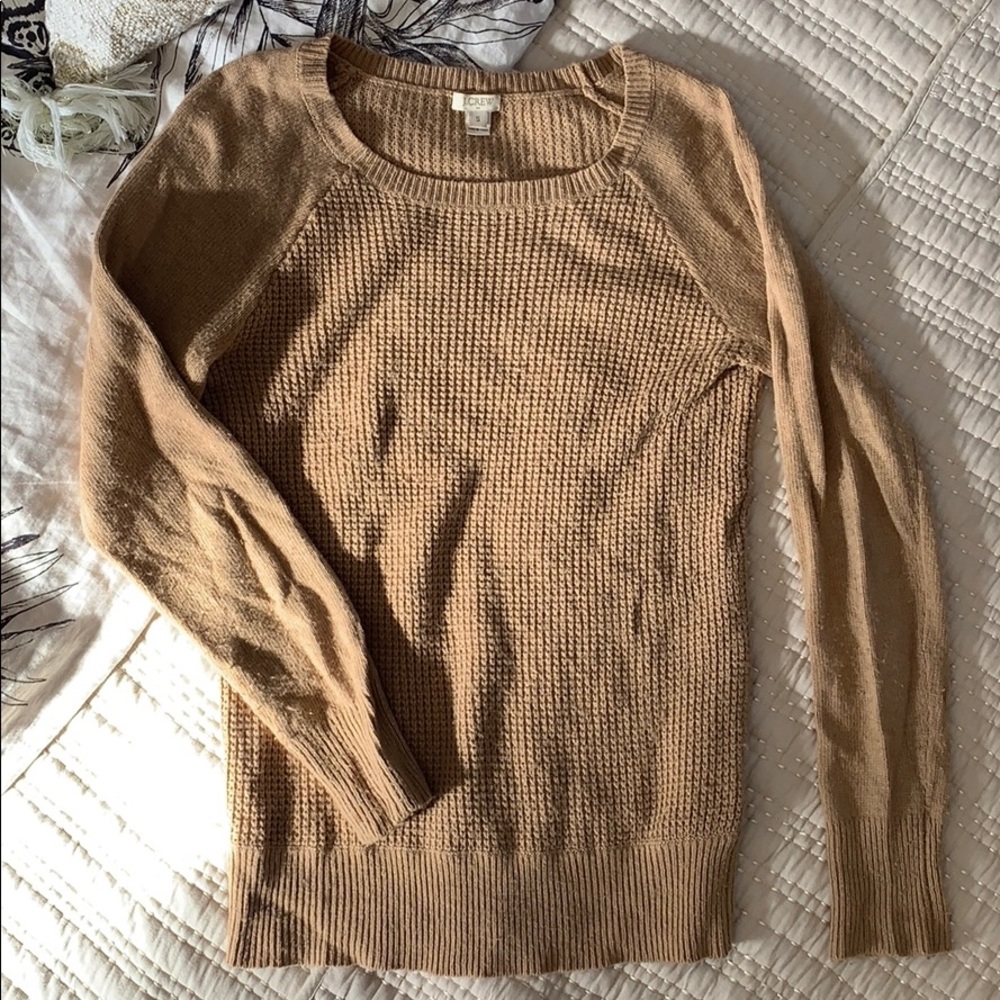 J Crew Camel Crew Nexk Sweater S